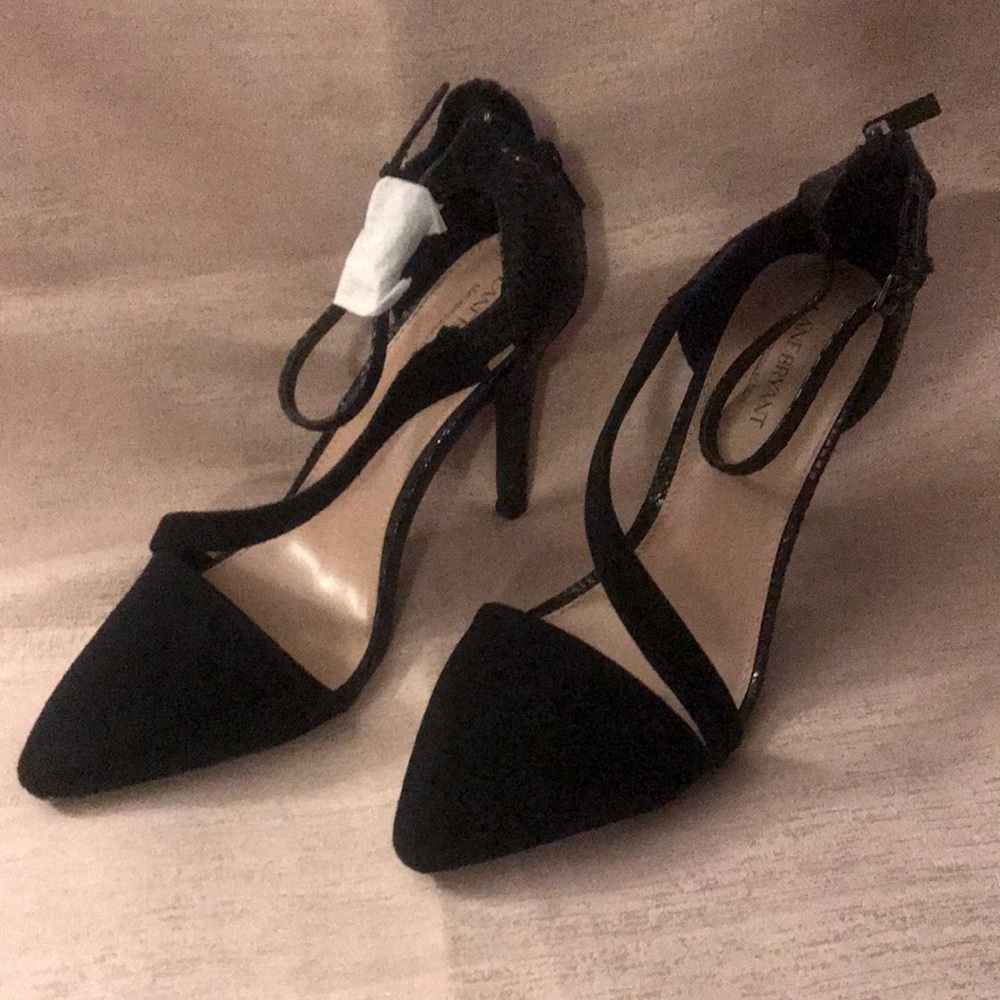 Lane Bryant Black Suede Leather Viviana Pumps 11w